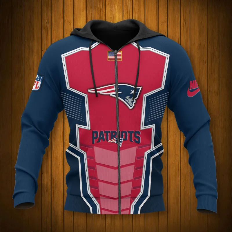 NEW ENGLAND PATRIOTS 3D HOODIE TTB4320