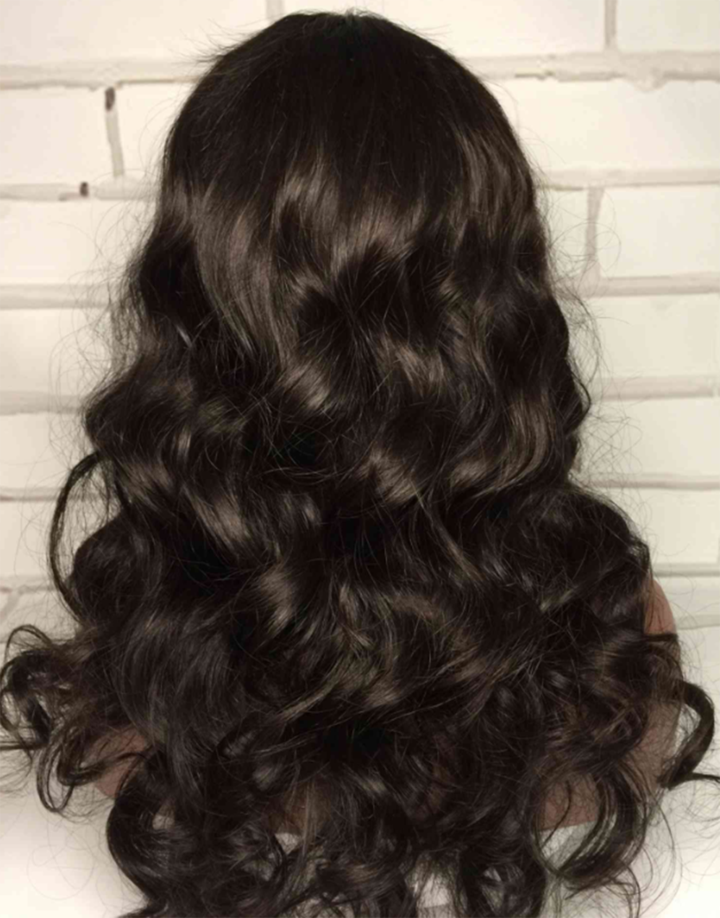 Luna S37 Lace Front Long Curly Layered Wig for African American