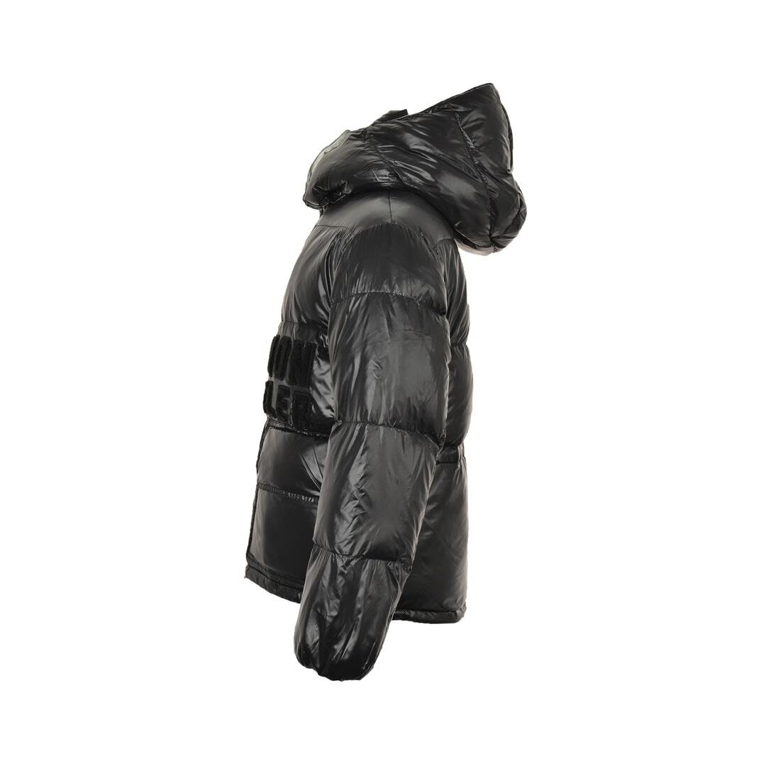 Moncler 24Fw terry embroidery patch lettering down jacket