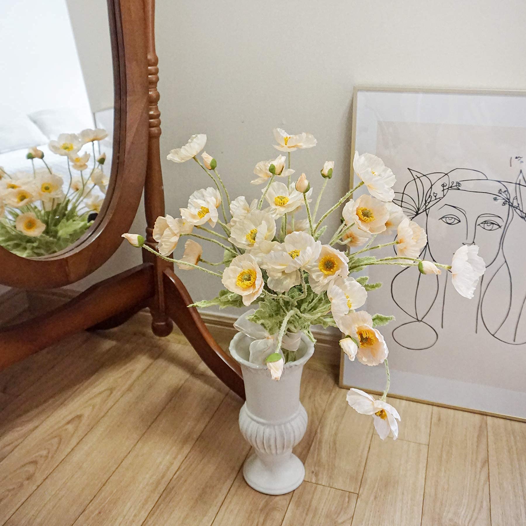 🔥Last Day 50% OFF🔥Artificial Poppy Silk Flowers for Home Decor, Wedding Bouquet(Set of 5 stems)📦BUY 2SETS GET 10% OFF & FREE SHIPPING NOW