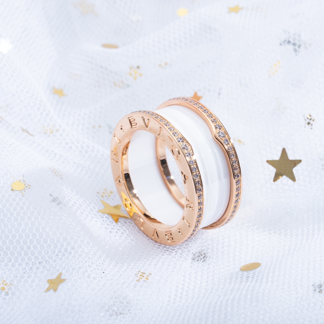 Bulgari Ceramic Diamond Ring