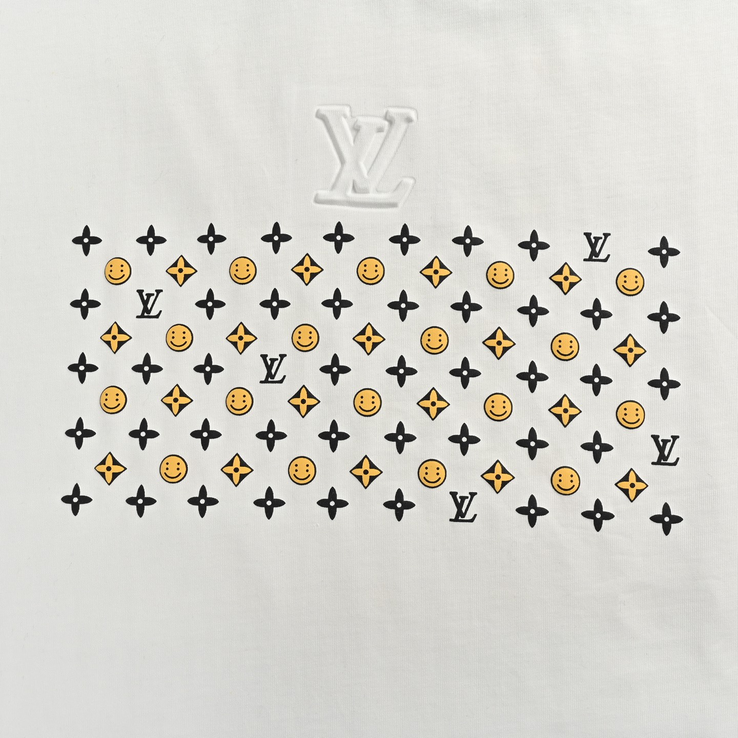 Louis Vuitton 25ss Smiley Face Embossed Logo Short Sleeve