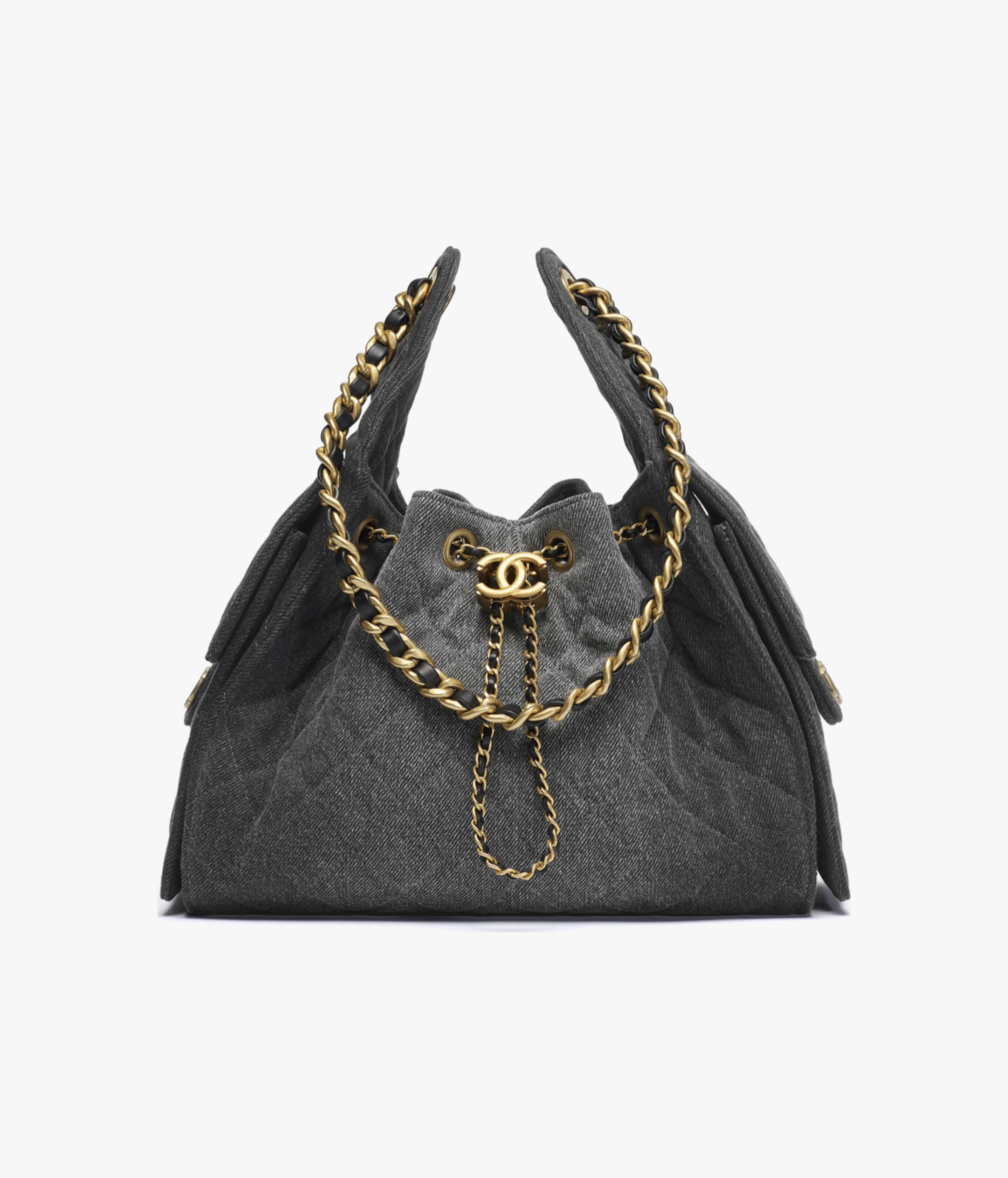 Chanel Small 25 Bag Suede & Gold-Tone Metal Black AS5293-B20520-U0725