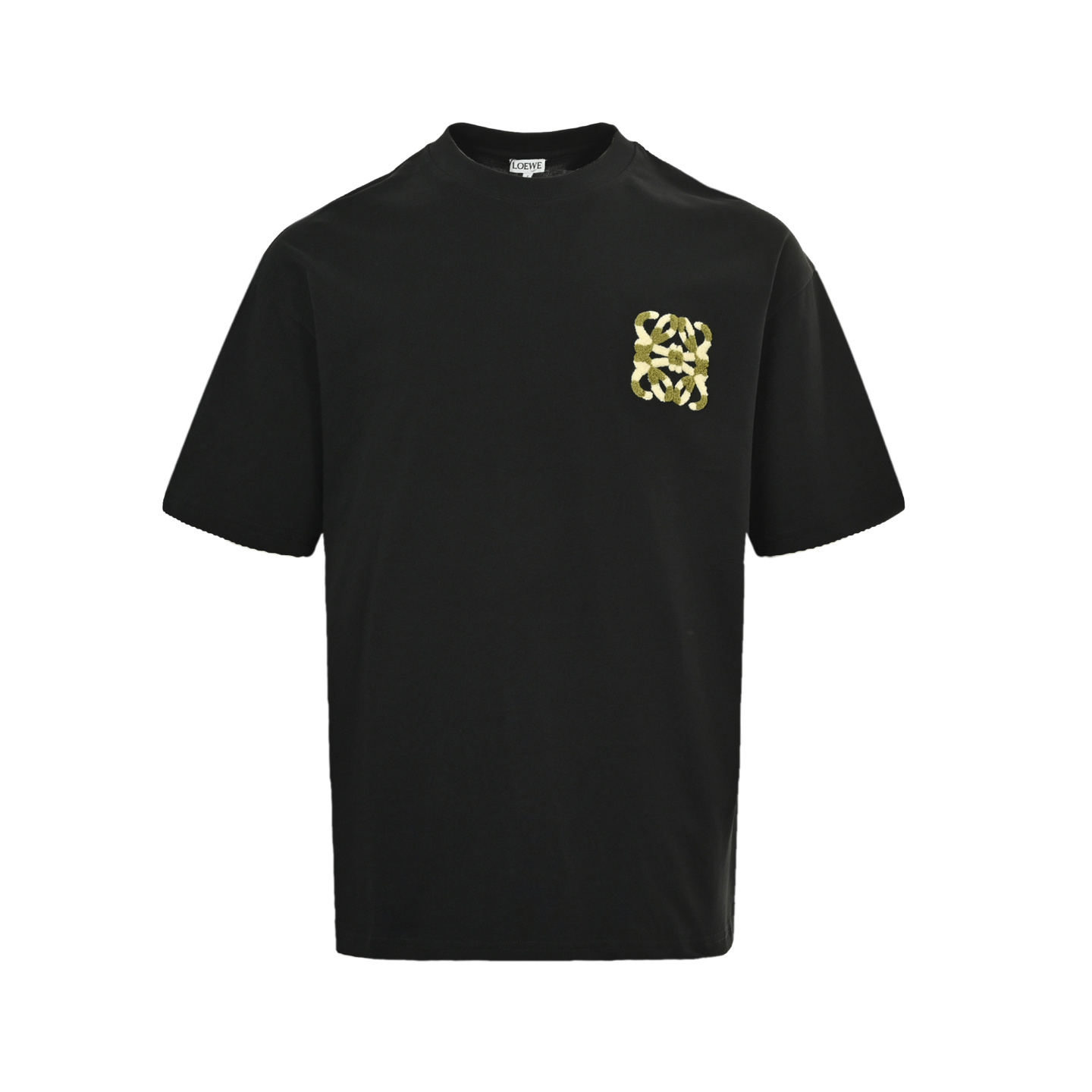 Loewe 25ss colorblocked towel embroidered logo short-sleeved shirt