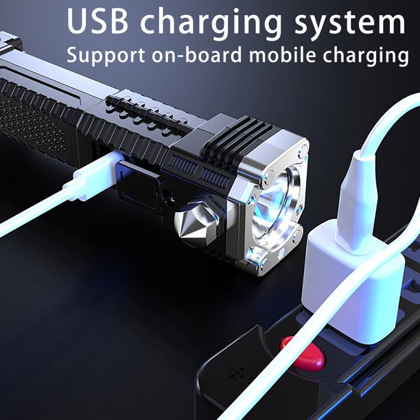 (🔥Last Day Promotion-SAVE 65% OFF)Rechargeable LED Multifunctional Portable Torch with Safety Hammer 70000 High Lumens-BUY 2 GET 10% OFF & FREE SHIPPING