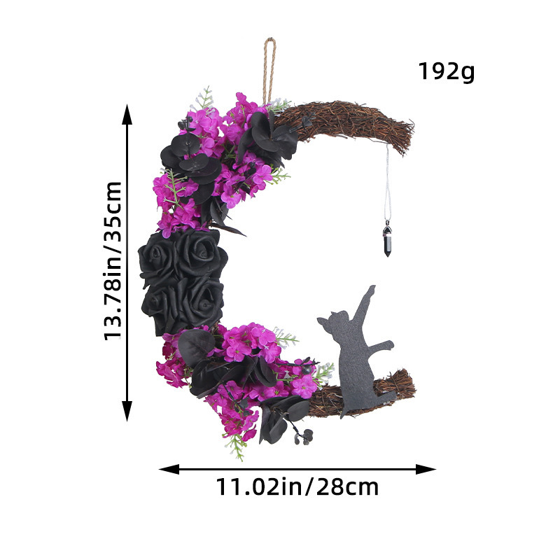(🔥Last Day Promotion-SAVE 50% OFF) 18″ Moon Cat garland door hanging ornament-BUY 2 FREE SHIPPING