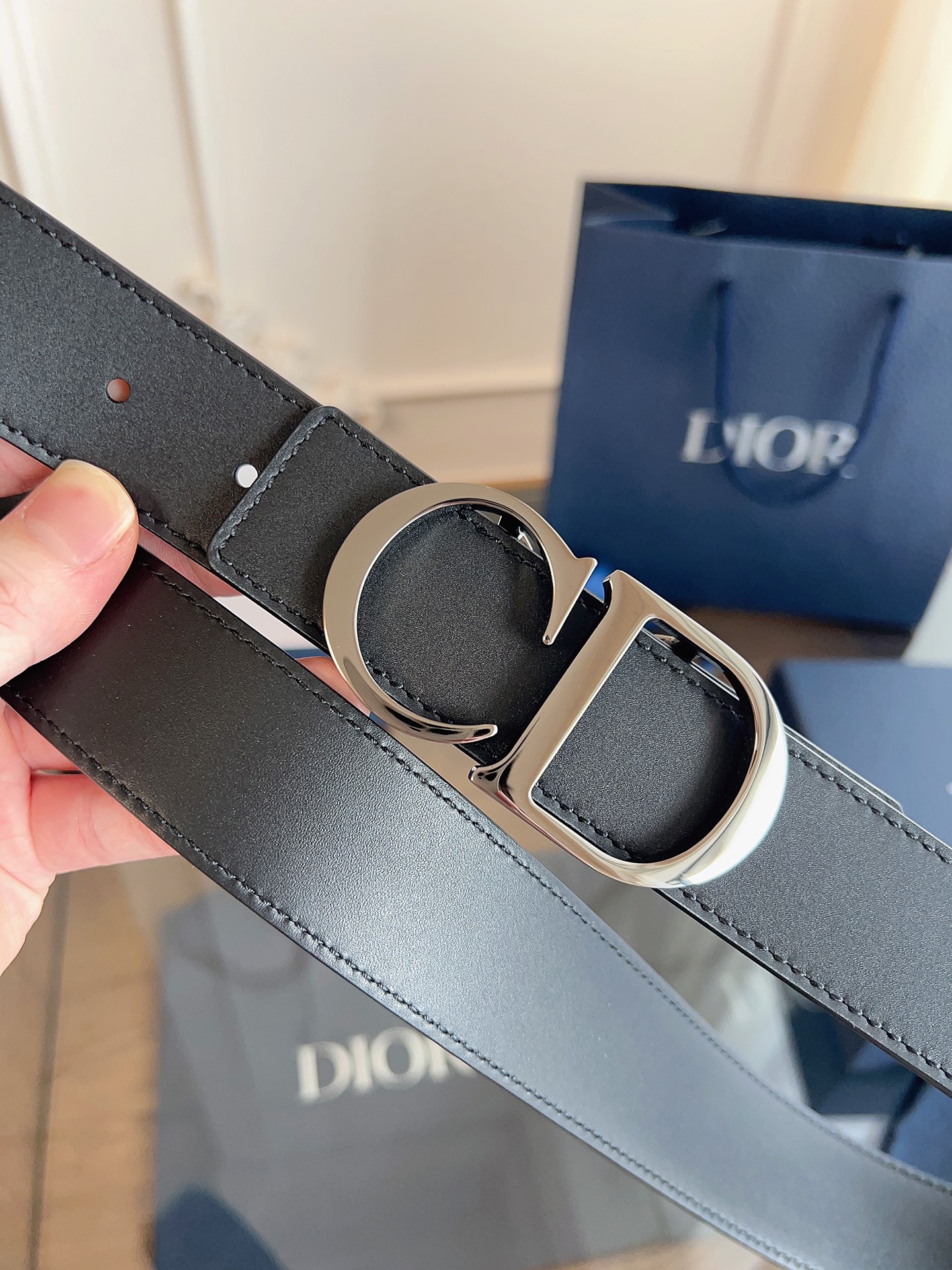 Dior CD buckle cowhide belt width 3.5CM