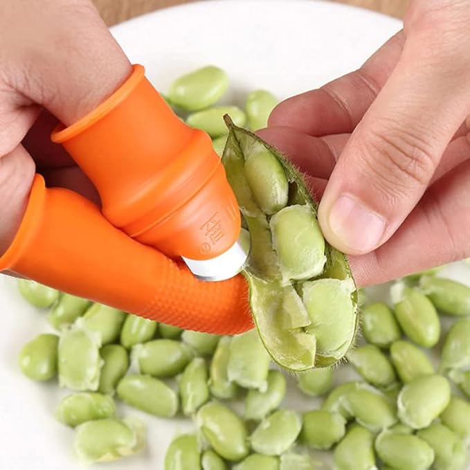 (🎉Flash Sale - 45% Off)Gardening Thumb Knife - Buy 3 Get 1 Free（Each one comes with 5 finger sleeves）