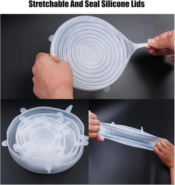 High Temperature Resistant Fresh Silicone Lid (Set of 6)