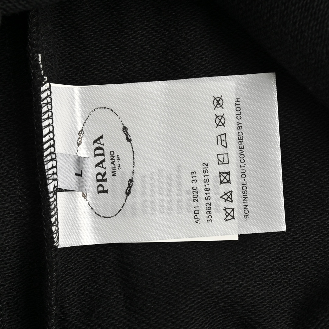 Prada triangle logo taped pocket trousers