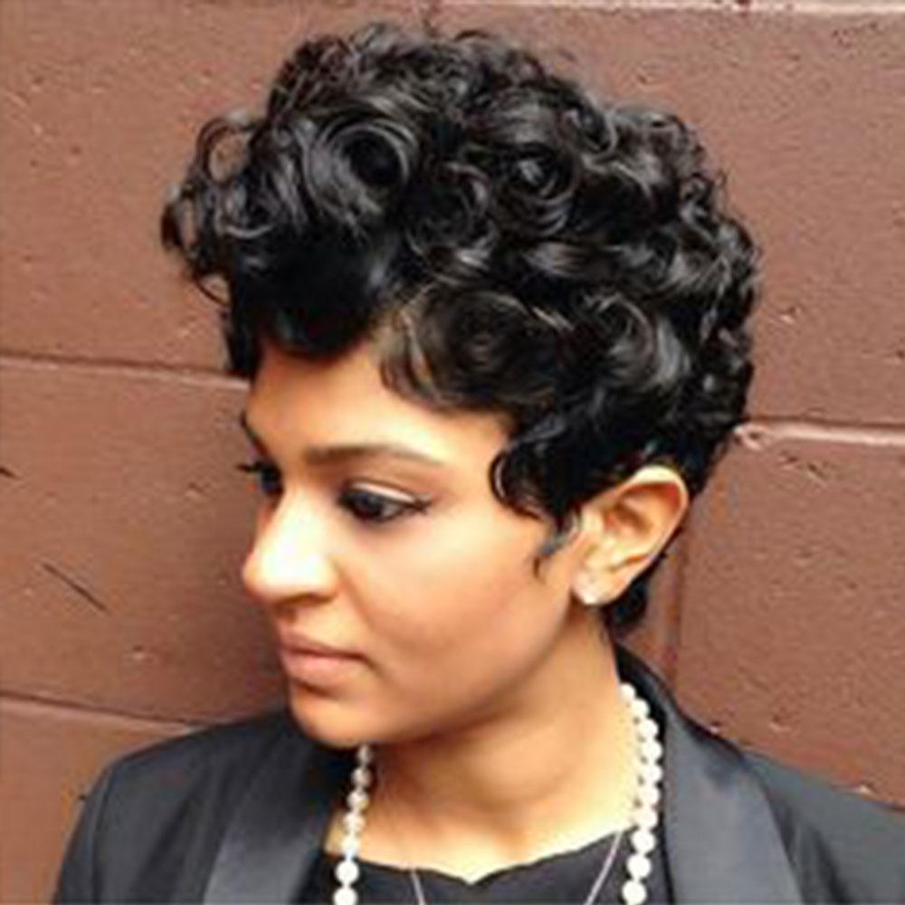 Luna 003 Gorgeous Short Curly Synthetic Hair Wig for Women