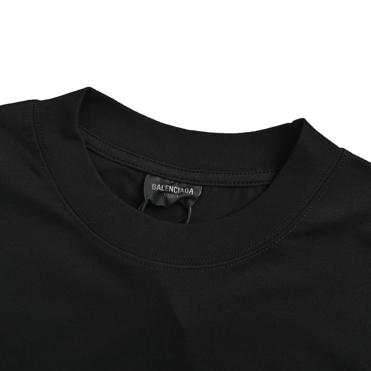 Balenciaga front and back gradient logo letter round neck short sleeves