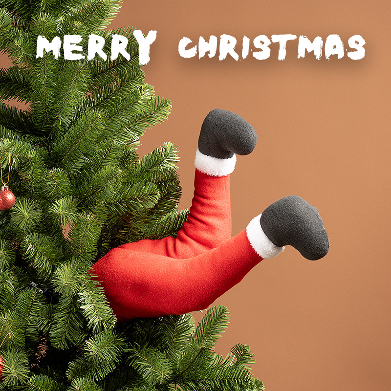 🎄Early Christmas Sale 49% OFF🎄Santa & Elf Legs Christmas Tree Decoration