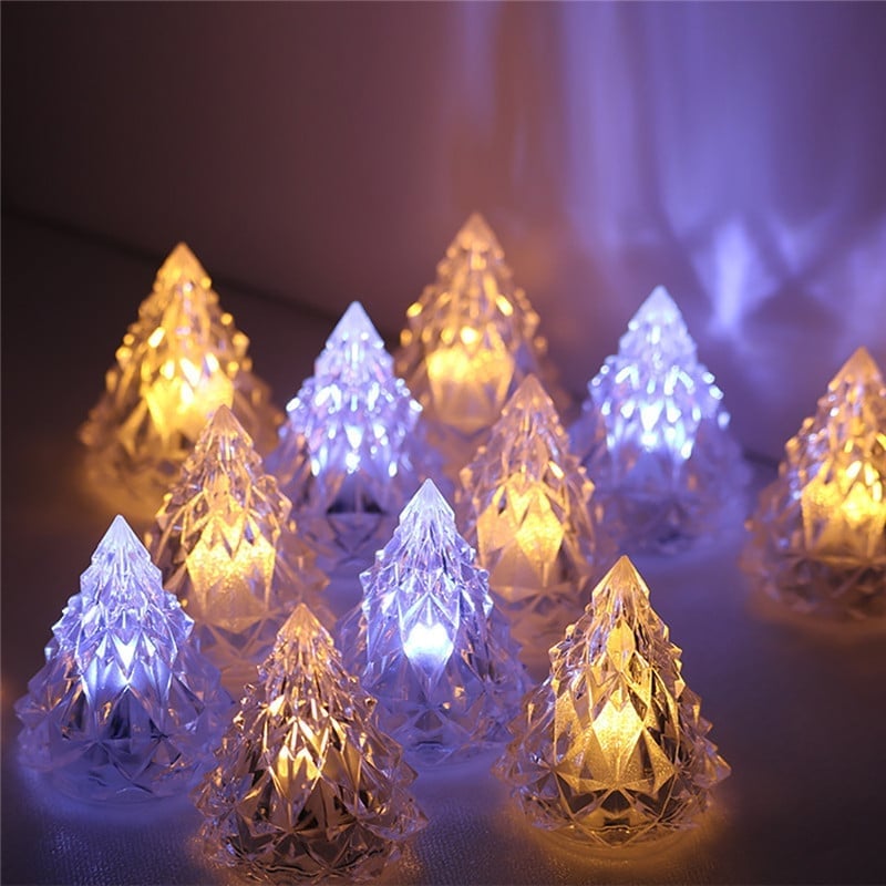 49% OFF—Night Light Crystal Mini Christmas Tree Light Flameless LED-(BUY 4 FREE SHIPPING)