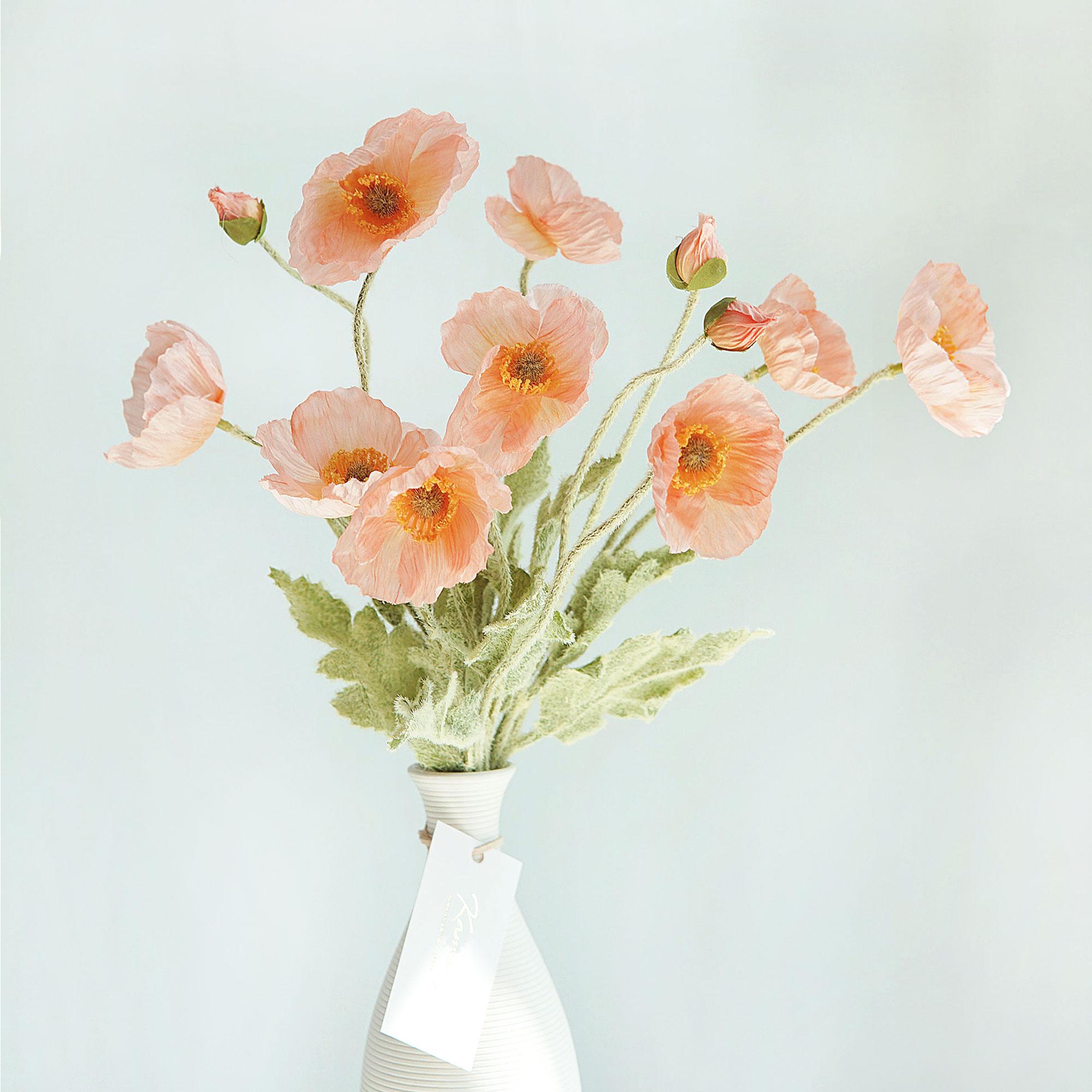 🔥Last Day 50% OFF🔥Artificial Poppy Silk Flowers for Home Decor, Wedding Bouquet(Set of 5 stems)📦BUY 2SETS GET 10% OFF & FREE SHIPPING NOW