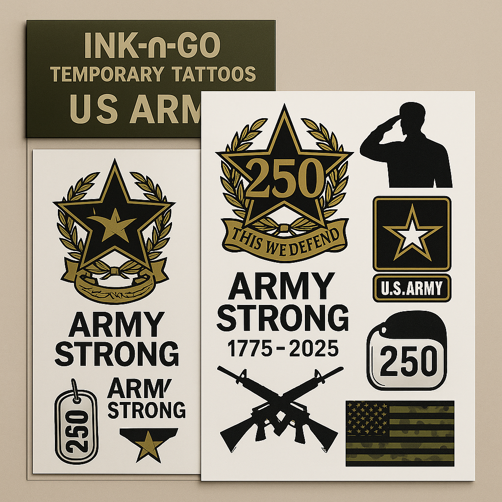 INK-n-GO™ Military 250 Temporary Tattoos