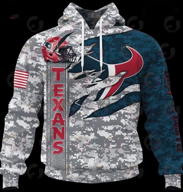 HOUSTON TEXANS 3D HOODIE CAMO US