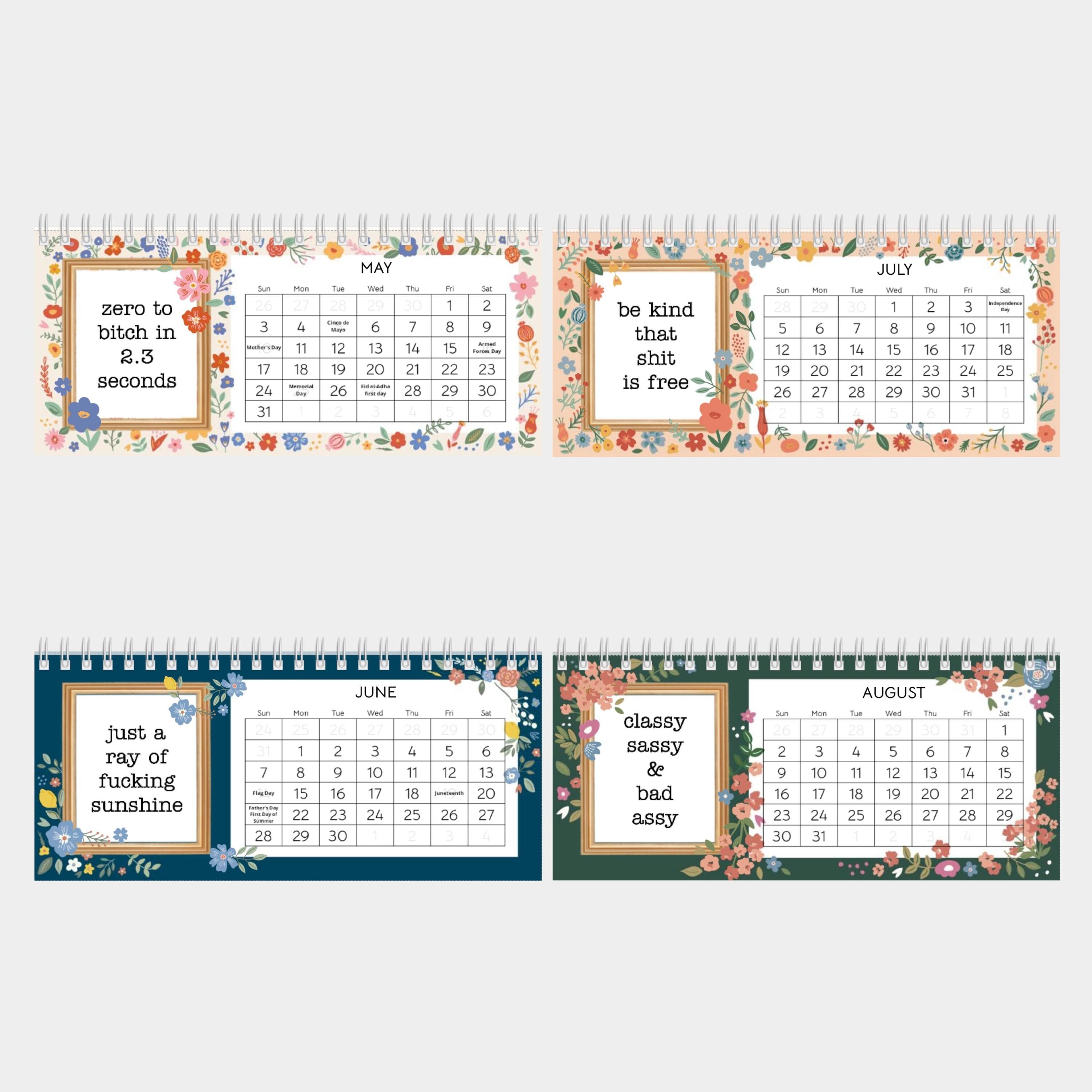 Bestie Bagz® “B!tchie Acclamations” 2026 Desk Calendar