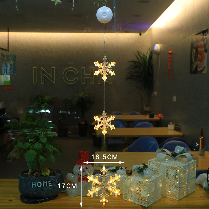 LED Decorative Light Christmas Suction Lamp Creative Light (3 pieces)