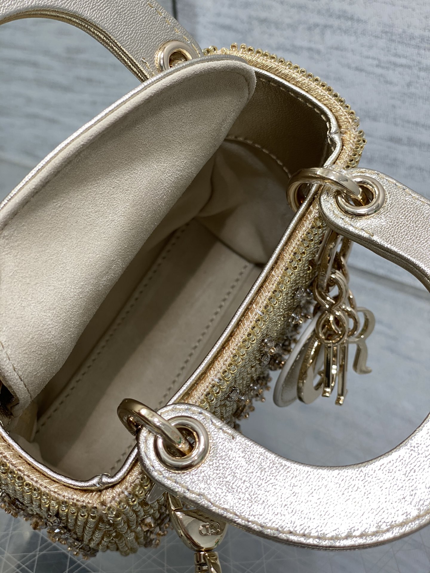Dior Lady Limited Edition Beads Micro Series Princess Diana Bag