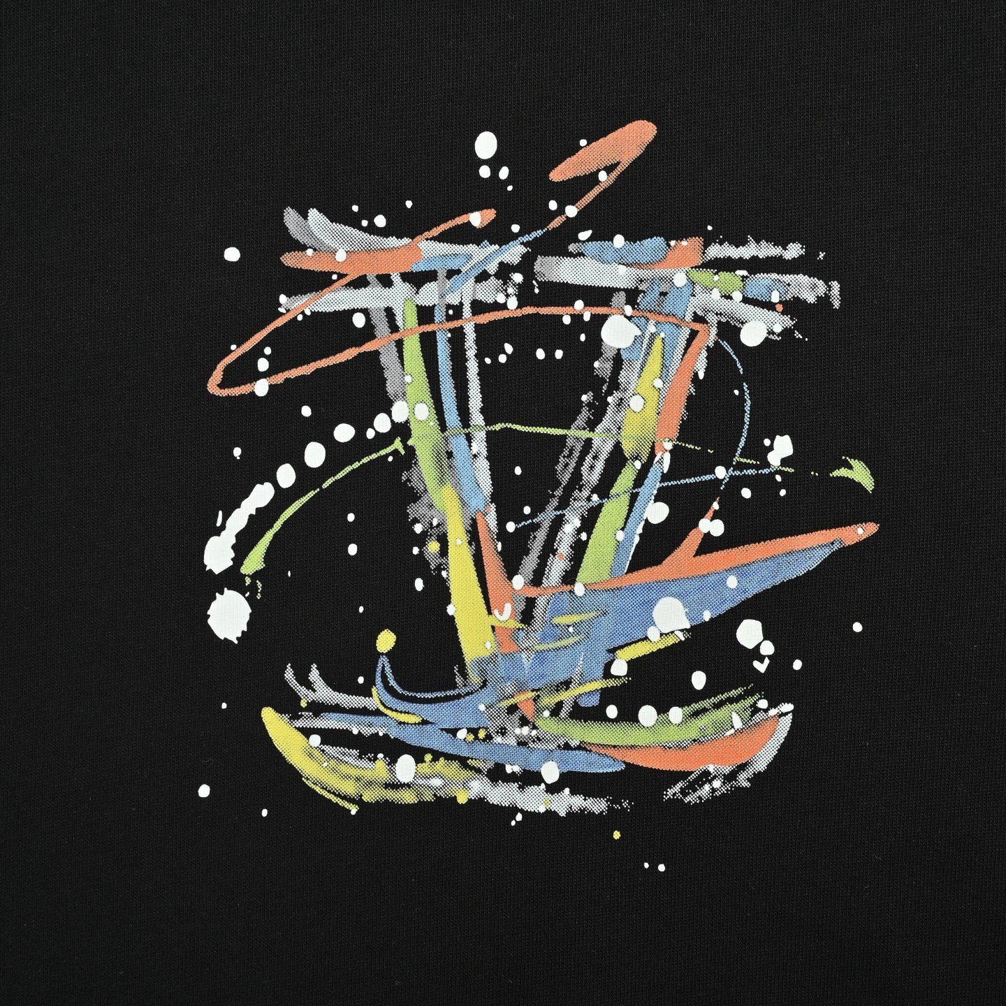 Louis Vuitton 25ss hand-painted lettering logo printed short-sleeved shirt
