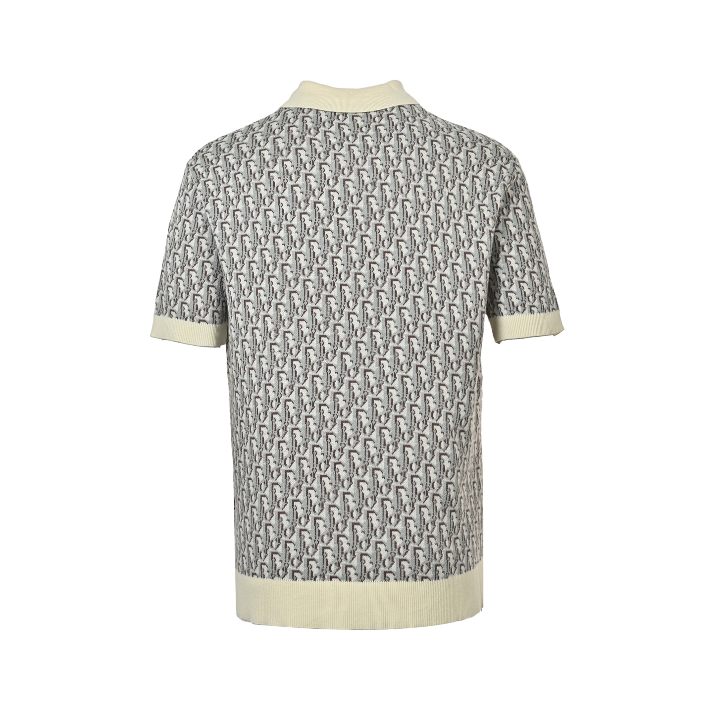 Dior classic monogram jacquard knitted Polo short sleeve