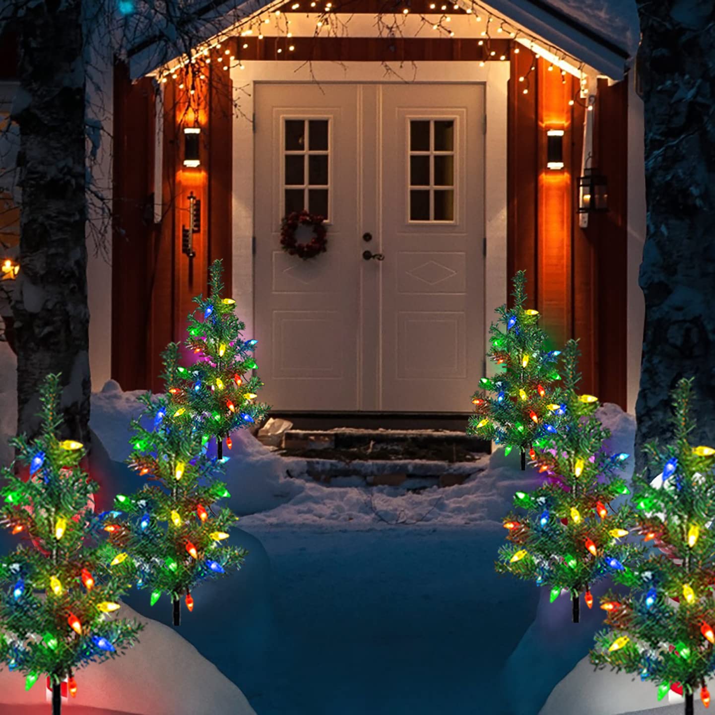 🔥Last Day 50% OFF🔥Upgraded Solar Christmas Tree Stake Lights