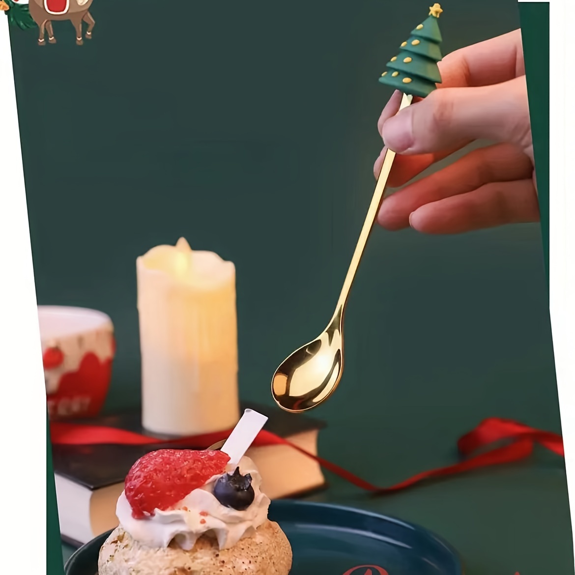 🎄 Holiday Cheer Christmas Cutlery Set – Stainless Steel Spoons & Forks✨Buy 2 Sets Get 10% OFF & Free Shipping
