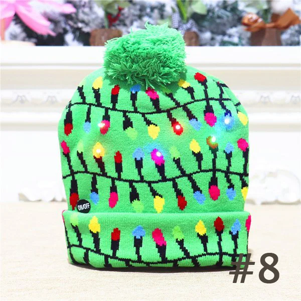 (🔥Early Christmas Sale- SAVE 48% OFF) Christmas Theme LED Beanies--BUY 4 FREE SHIPPING