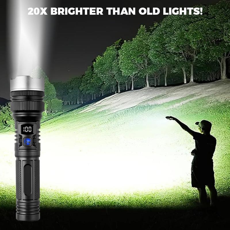 💥ON SALE💥2-in-1 POWER BANK FLASHLIGHT | Super Bright, USB Rechargeable, Zoomable