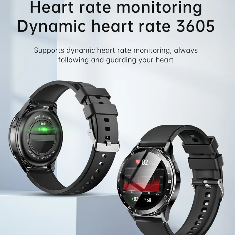 New wireless Bluetooth headset 2-in-1 HD Bluetooth Calling Smartwatch NCF Heart rate Blood pressure Monitor Sports smartwatch