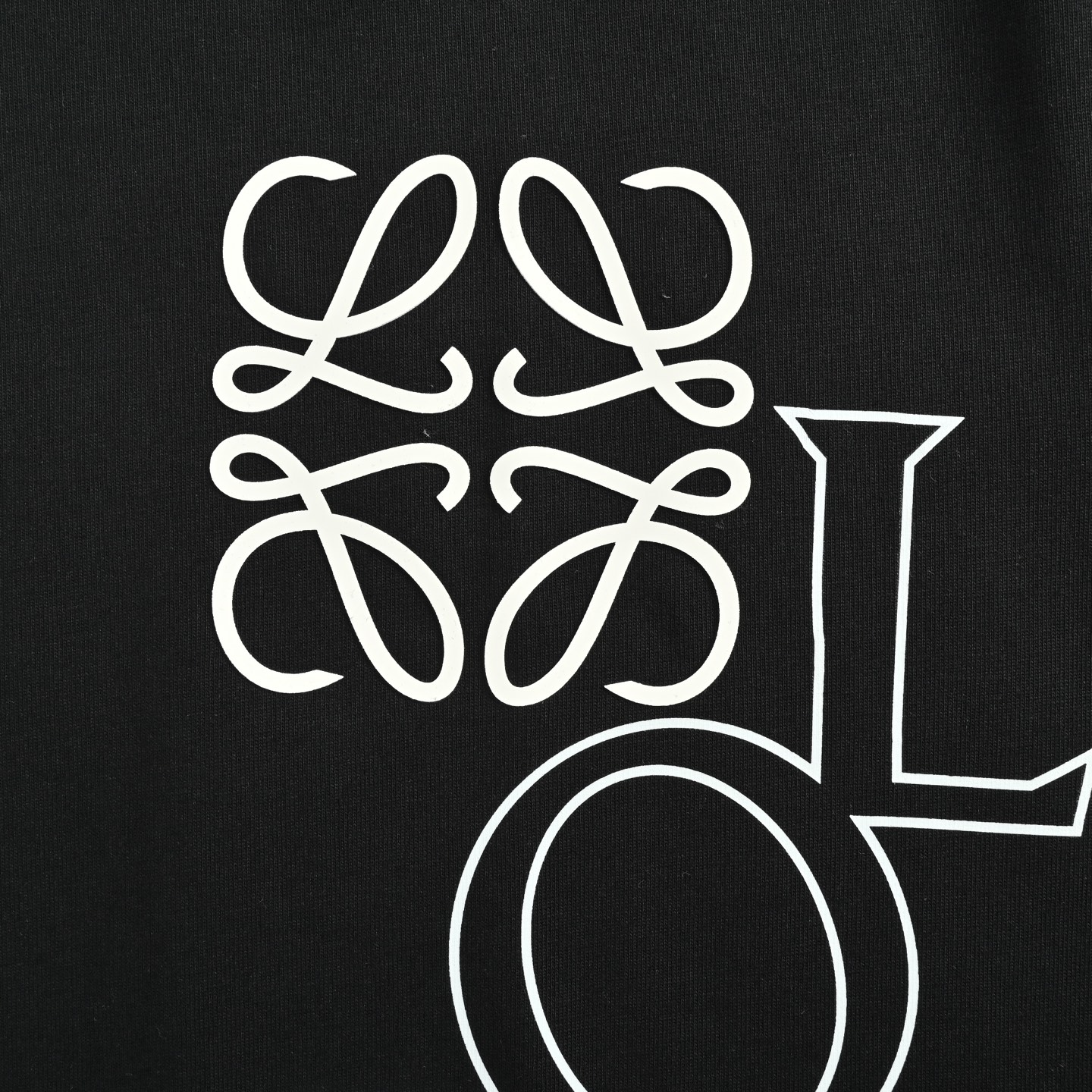 Loewe 25ss hollow letter print short sleeve