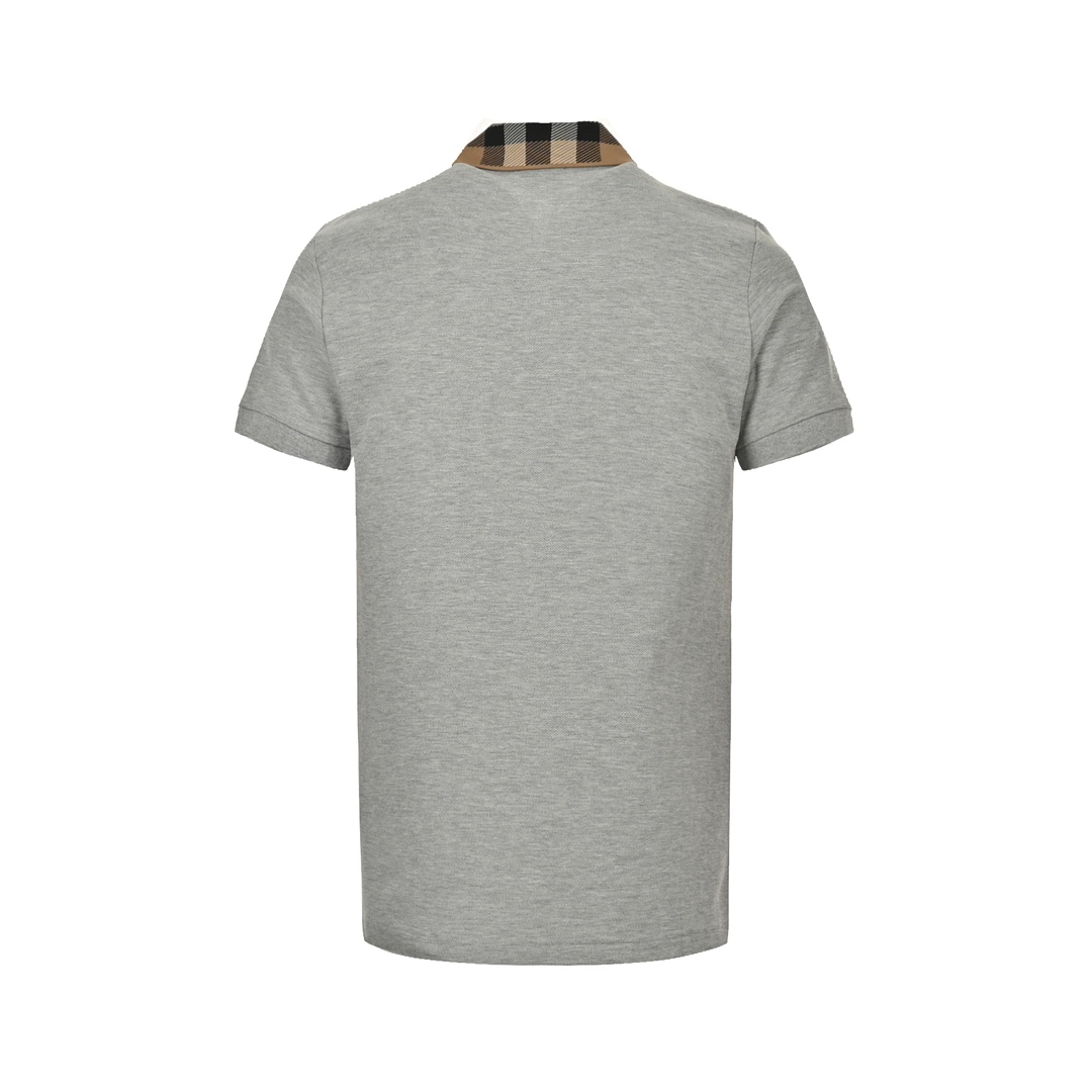 Burberry 24ss check collar Polo short sleeve