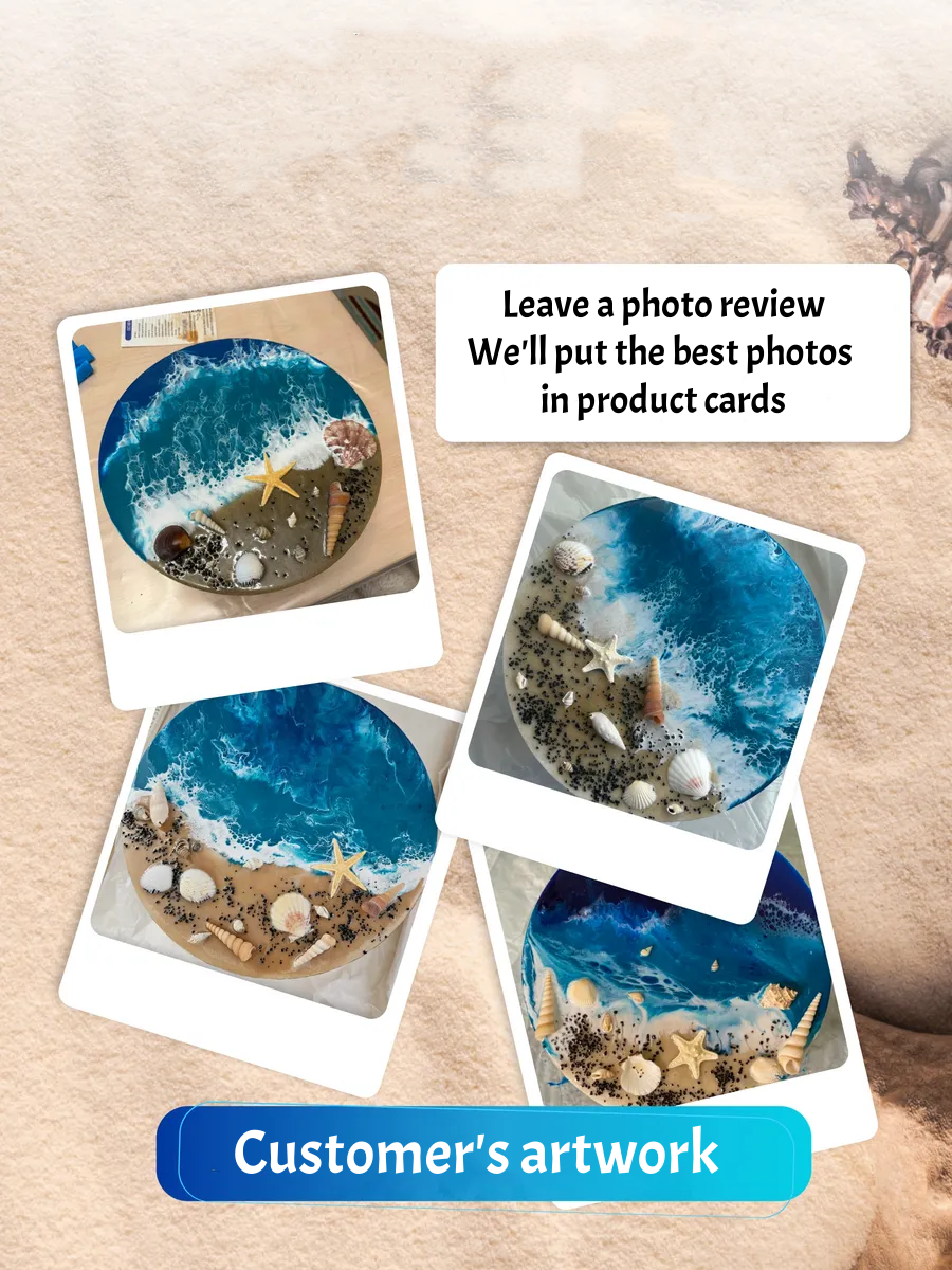 DIY Ocean Resin Art Kit – Epoxy Resin Beach Scene Craft Set with Shells, Sand, Pigments & Video Tutorial