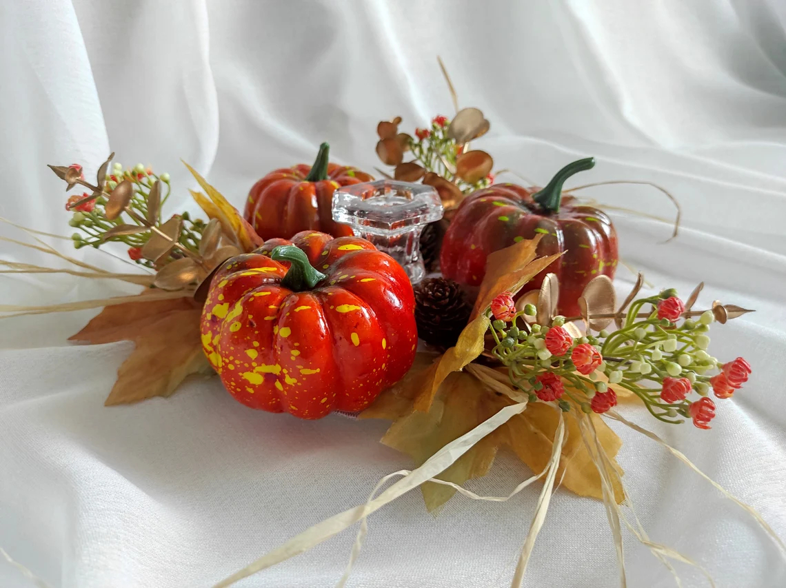 🔥HOT SALE🔥45% OFF🍁Fall Pumpkin Candle Holder Centerpiece🕯️🎃