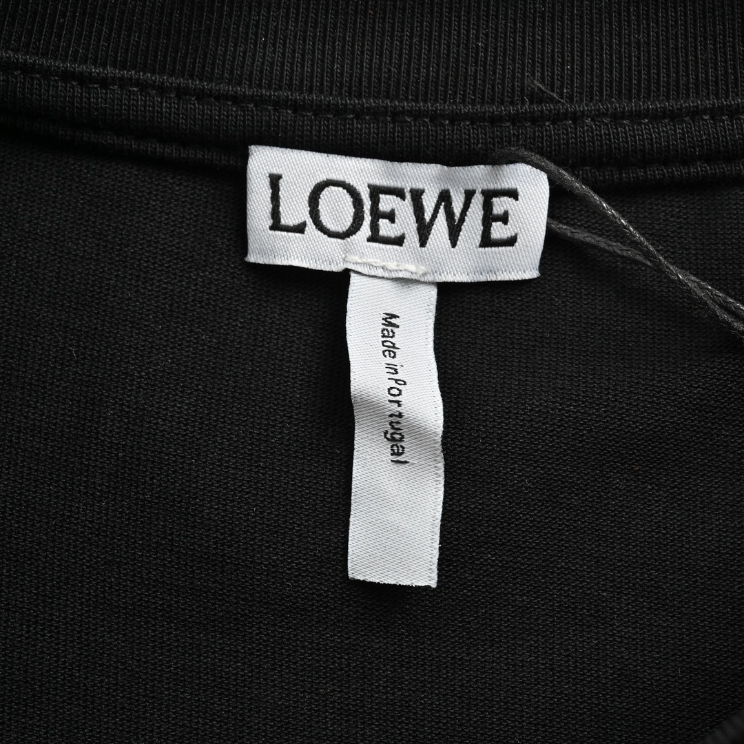 Loewe 24ss panda embroidered letter short sleeve