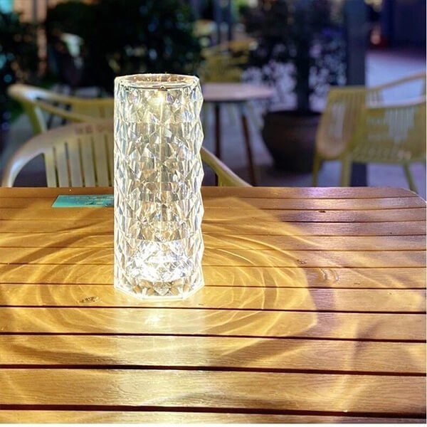 Crystal Desk Lamp Rose Lamp with Touch