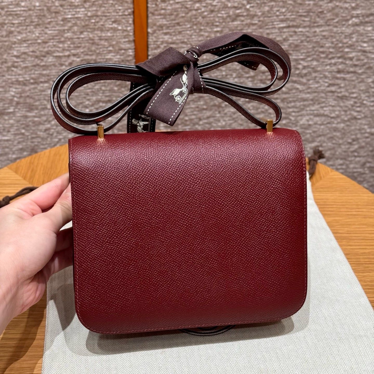 Hermes constance 55Rouge H handbag (handmade to order)