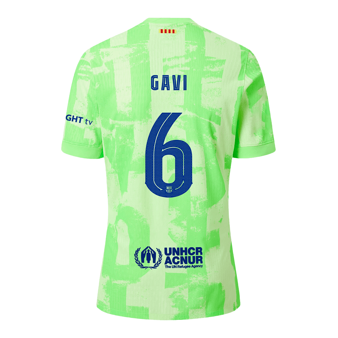 Authentic GAVI #6 Barcelona Third Away Football Shirt 2024/25 UCL