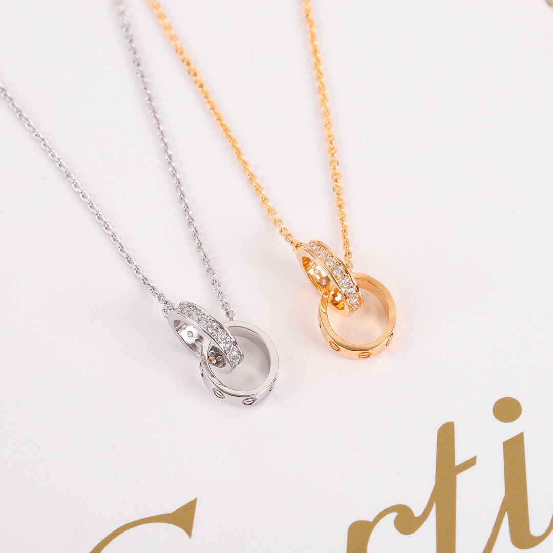 Cartier double ring necklace