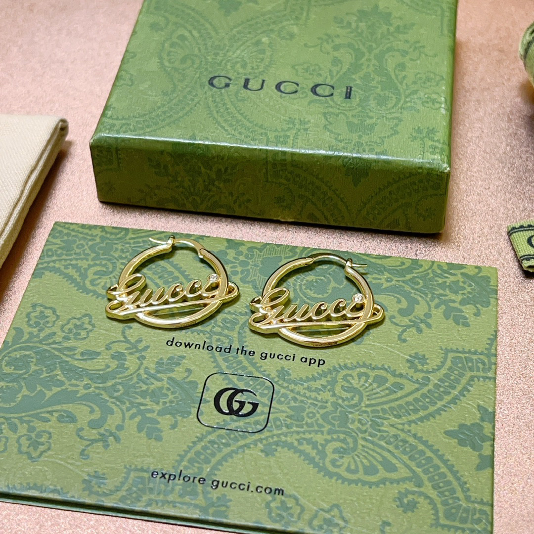 Gucci Font Earrings