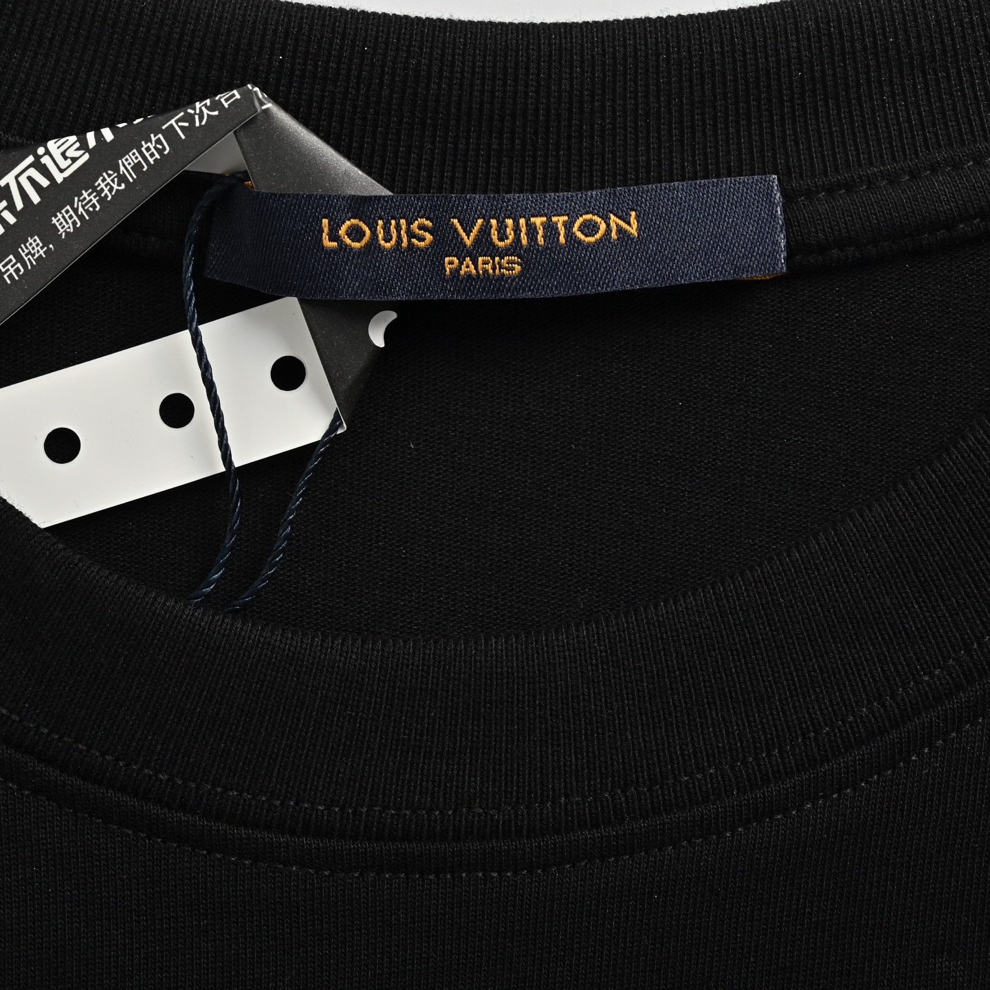Louis Vuitton washed damaged hand-painted round neck short sleeves