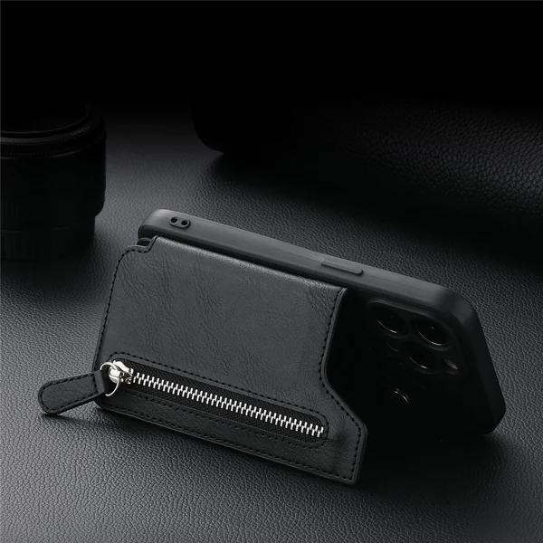 🔥Last Day Promotion-50% OFF🔥Magnetic Liquid Silicone Shell With Zipper Wallet