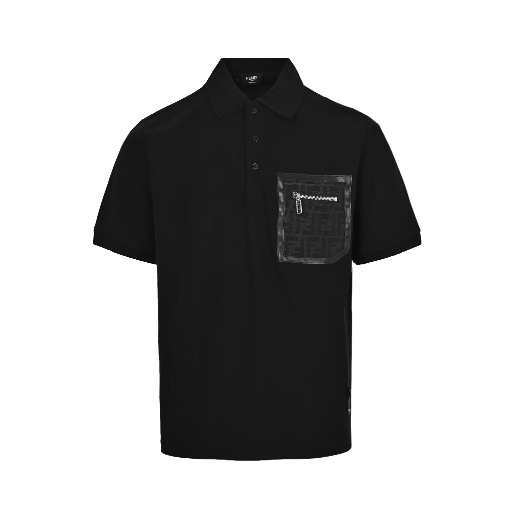 Fendi 25ss FF zipper pocket Polo short sleeve