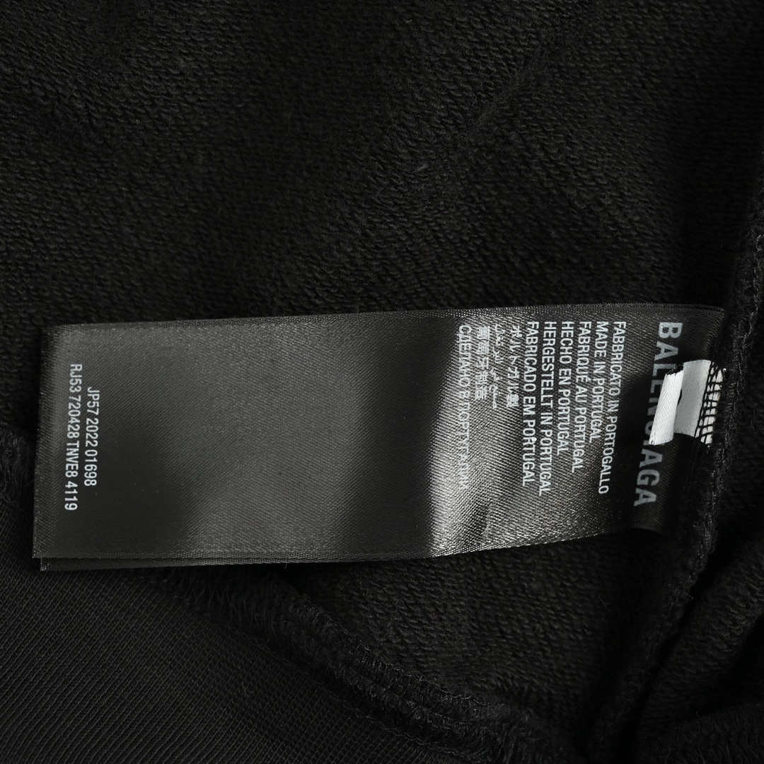 Balenciaga 24Fw reflective lettering logo crew neck sweatshirt