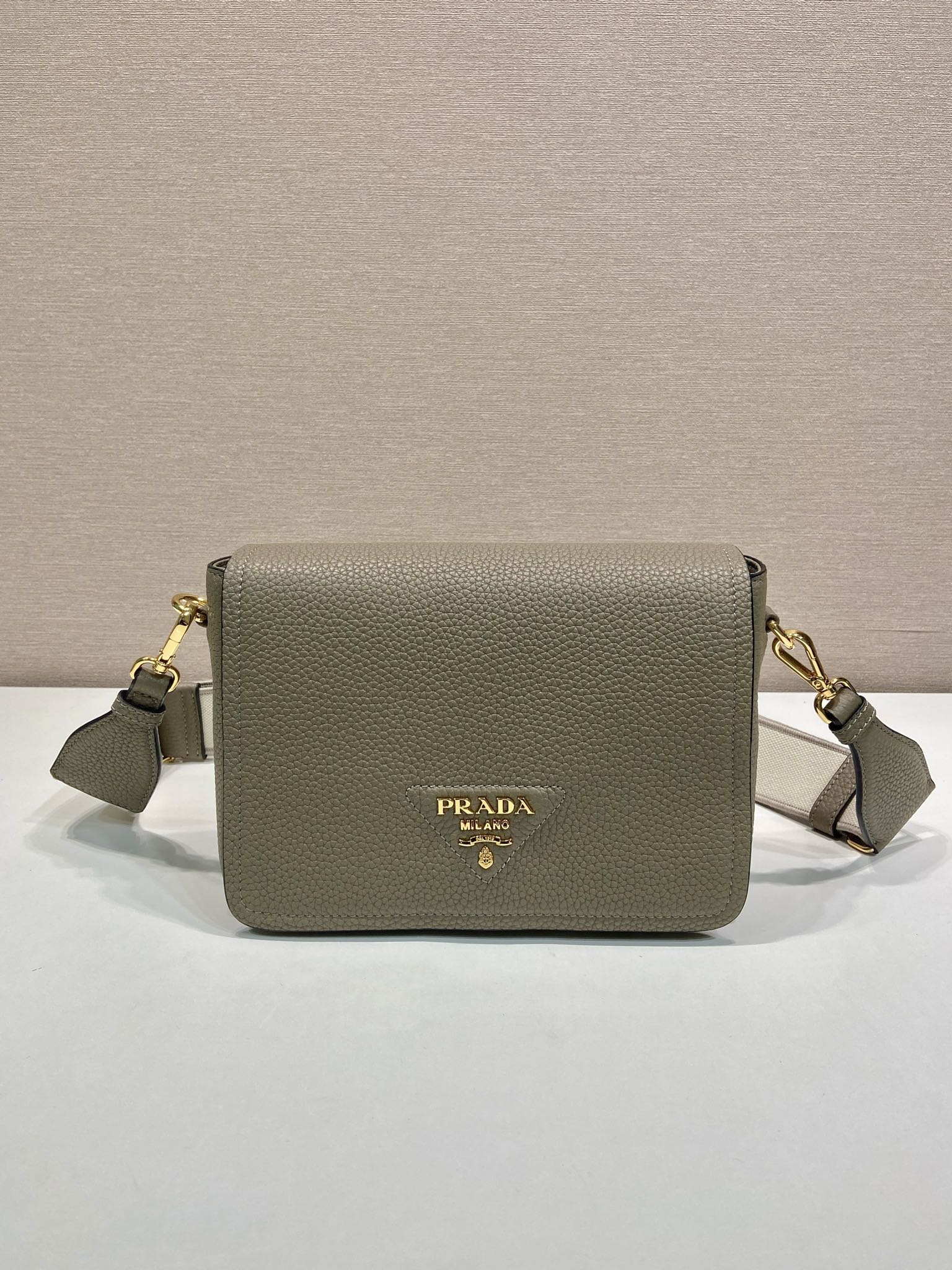 Prada Embroidered Strap Shoulder Bag 1BD314