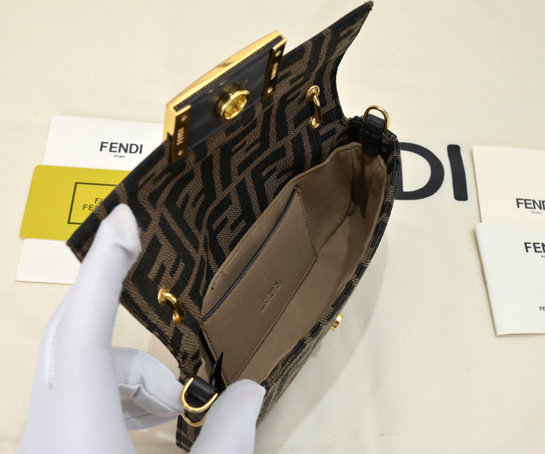 FENDI Monogram Mini Baguette Bag 83314B60