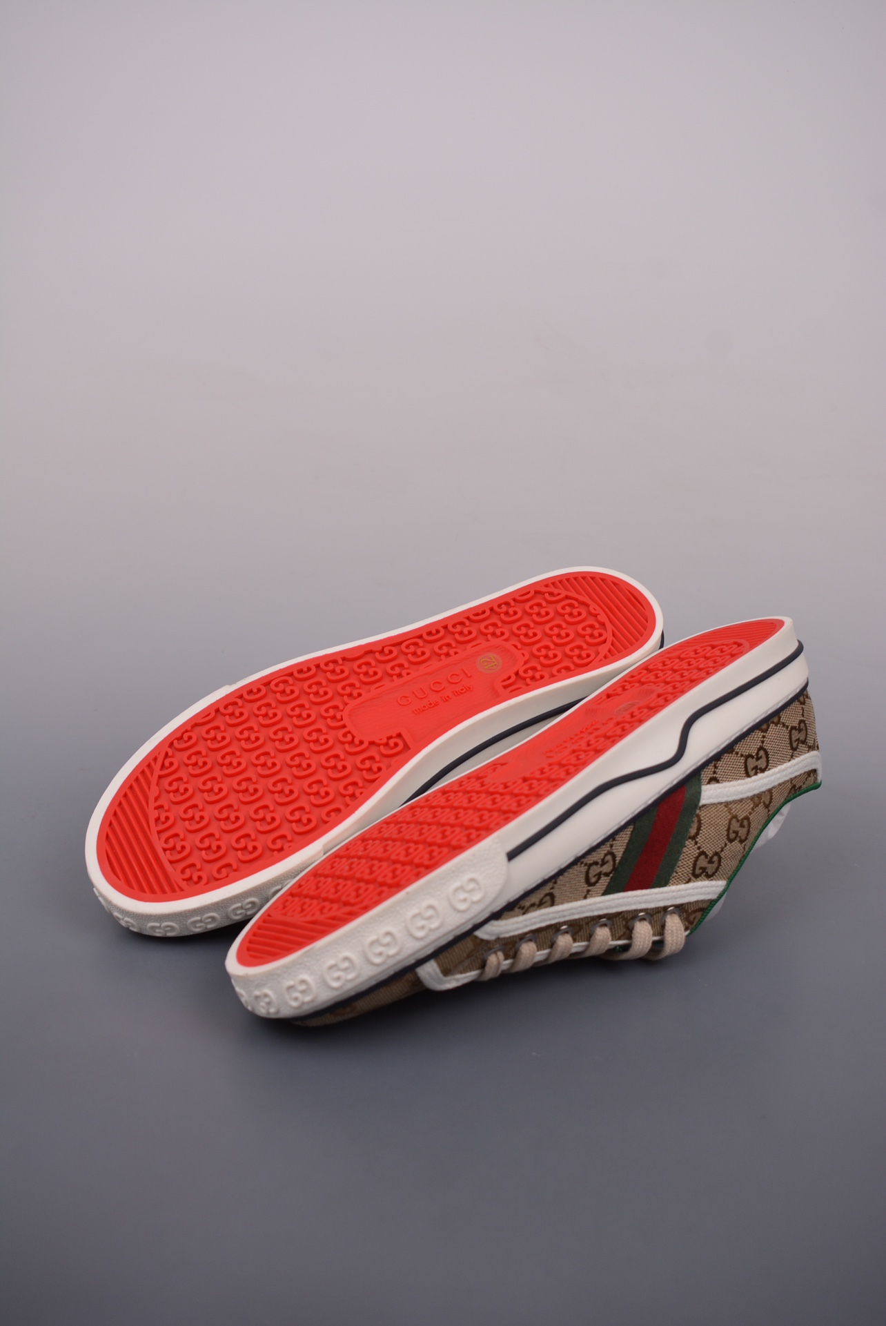Gucci Tennis 1977 Print Sneaker Brown Green Red
