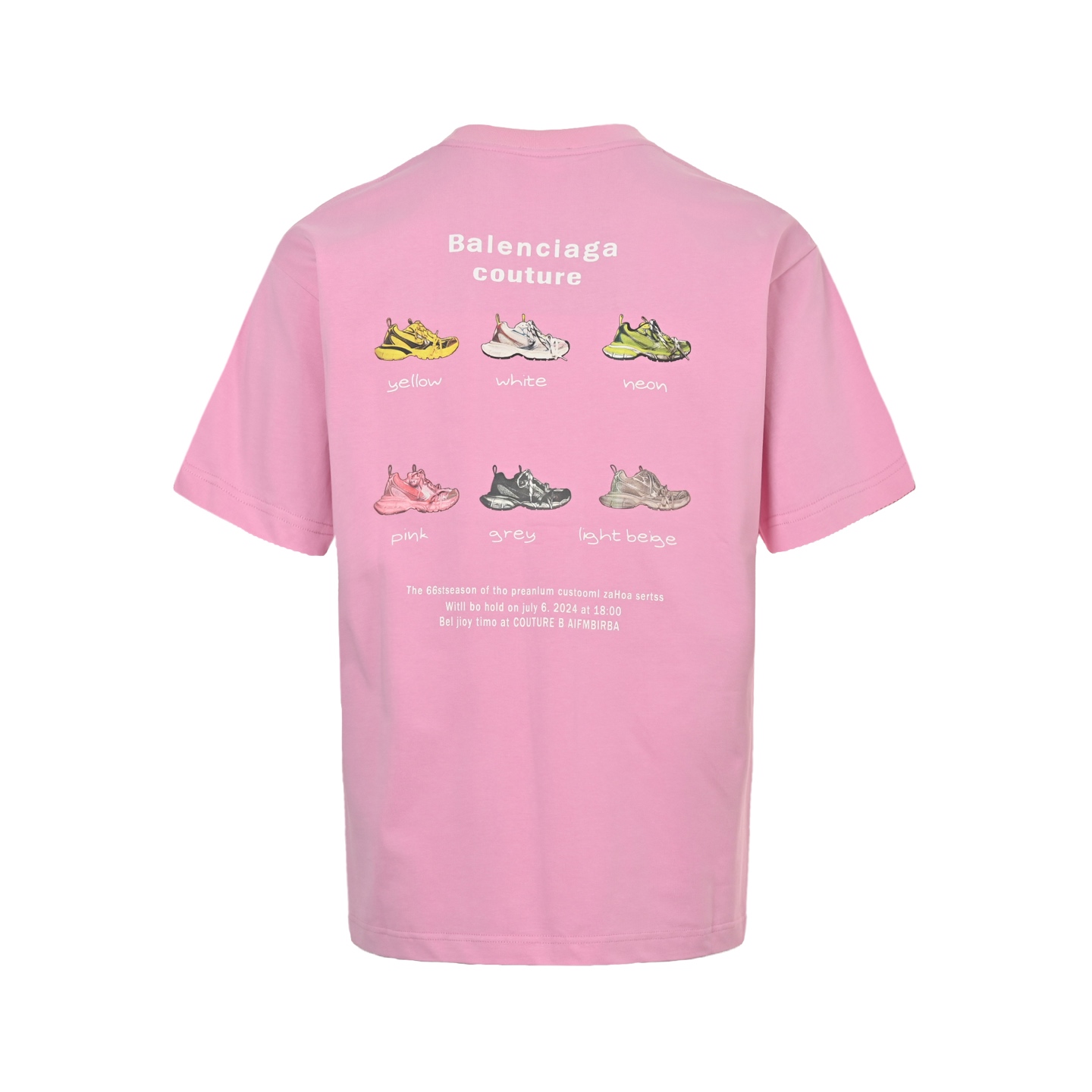 Balenciaga 25ss dad shoes with lettering print short sleeves