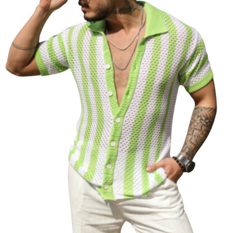 Men's Knitted Button-up